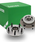 Front Wheel Hub Bearing Pair For Dodge Ram 1500 2000 2001 2WD 5 Lug With ABS RWD Replacement Hub Assembly shown with packaging