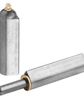Beefy Four Pack 7 Inch Weld On Bullet Hinges Heavy Duty Barrel Hinges With 3/4 Inch Bore And 7/16 Inch Pin 650 Lbs Per Pair For BBQ Smokers Swing Gates And Trailer Ramps Natural Finish, close-up