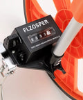 Go-To Measuring Wheel Portable Three Fold 13 Inch Wheel For Distance And Surveying Measures Up To 9,999.9 Feet Durable ABS Body With Wear Resistant Rubber Handy Orange measuring wheel counter close-up