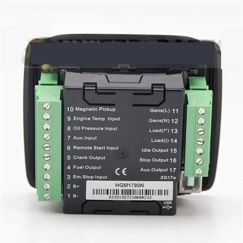 Generator Controller Electronic Auto Start Module For Genset Genny Standby Power Phase Angle Controller Spare Parts One Piece Easy Install High Reliability Auto Start System For Portable And Industrial Generators, HGM1790N with terminals