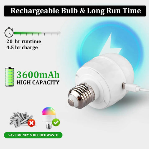 Rechargeable Cordless Outdoor Chandelier 2 Pack Colorful Hanging Pendant Lights With Remote No Wiring For Yard Gazebo Super Slick Night Vibes Easy Install Lowkey Awesome Setup with 3600mAh bulb.