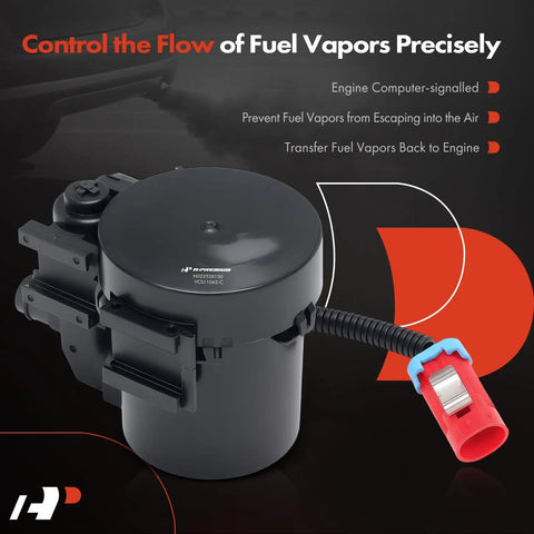 Vapor Canister Vent Solenoid Valve For GM Vehicles Including Chevy Impala and more, showcasing plastic housing and connector