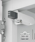 Heavy Duty Abs Pc Soft Close Cabinet Dampers Ten Pack with hidden hinge hardware for cupboards, adjustable, and smooth operation.