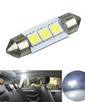 Fresh LED Interior Lighting Kit 11 Xenon White Bulbs T10 36mm Dome And License Plate Wedge Base Easy Drop In Spotlights Upgrade View DIY Project Save Cash No Tools Needed, LED bulb close-up