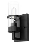 Black Industrial Wall Light Fixtures With Clear Glass Wall Mount Sconces Vintage Style Sconce Lamp For Living Room Bedroom And Hallway Matte Black Finish Explosion Proof Glass Shade Bulb Not Included
