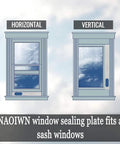 Portable AC Window Kit With Adjustable Vertical And Horizontal Sliders Universal Window Plate Seal illustration