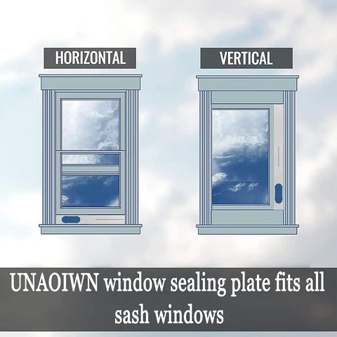 Portable AC Window Kit With Adjustable Vertical And Horizontal Sliders Universal Window Plate Seal illustration