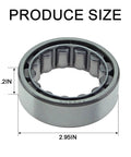 Front Wheel Bearing And Hub Assembly Kit For Ford Ranger 1984 Through 2009 Replacement With Two Bearings And Seals OEM WB6408x2 WS8835Sx2 Fits All Ranger Models Easy Install Plug And Play And Long Lasting Durability, 1.2 x 2.95 inches bearing close-up view