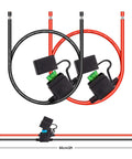 Built Like A Tank 10 Gauge Inline Fuse Holder With Thick Copper Wire And 30 Amp Atc And Ato Fuses. Includes two 60cm cables.