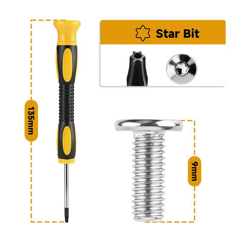 Ultimate Screwdriver Replacement Kit With Six Security Mounting Screws For Smart Garage Door Video Keypad, Easy Install No Tool Hassle