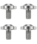Ultra Lightweight Titanium Bolts M6 X 10 M6x10 with T30 Torx four pack showing shiny titanium finish and threaded stems.