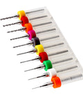 PCB Drill Bit Set Tungsten Carbide Engraving Bits For Circuit Boards, Pro Grade 10 Piece Kit, Precision Micro Drills