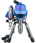 Pro Grade Airless Paint Sprayer Gun Heavy Duty Industrial Painting Machine with high pressure spray nozzle, close-up view.