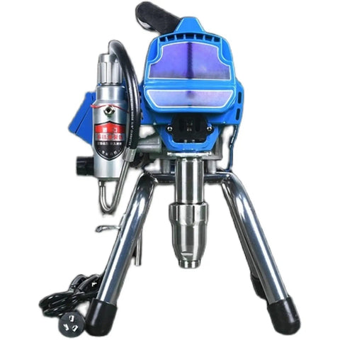 Pro Grade Airless Paint Sprayer Gun Heavy Duty Industrial Painting Machine with high pressure spray nozzle, close-up view.