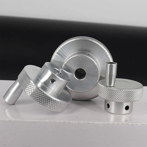 Solid Aluminum Handwheel 80mm OD For Milling Machine And Lathe With Smooth Spin And Easy Install Durable Build Perfect For Shop Grinds, knurled shaft hub