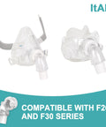 Replacement Swivel Elbow Connector For CPAP Hoses Fits F20 F30 Style Machines, clear plastic elbow on mask