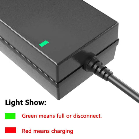 Universal 24V 1.5A Battery Charger with LED and 3-prong 12mm Connector for Razor E100 E200 E300 E500 and Pocket Mod Dirt Bikes