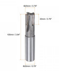Square Nose End Mill 20mm Cutting Diameter Tungsten Carbide Tip 4 Flutes Milling Cutter With 20mm Straight Shank