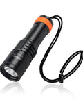 D580 Scuba Dive Light 530 Lumens Underwater Flashlight With 6 Degree Narrow Beam IP68 Waterproof Twist Switch Night Dive Torch
