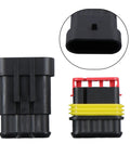 Get Your Wires And Connectors Tight With This Awesome 800 Piece Automotive Weather Pack Connector Kit Featuring Brass Terminals Seals And Multiple Pin Sizes For Rock Solid Sealed Electrical Jobs. black automotive weather pack connector with yellow seal and red lock