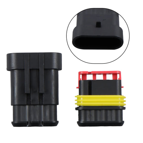 Get Your Wires And Connectors Tight With This Awesome 800 Piece Automotive Weather Pack Connector Kit Featuring Brass Terminals Seals And Multiple Pin Sizes For Rock Solid Sealed Electrical Jobs. black automotive weather pack connector with yellow seal and red lock