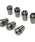 Premium 7Pc ER11 Spring Collet Chuck Set With Self Release Tool Holder For Milling And Grinding Machines Including High Grade Steel Bits Ranging 1 To 7 Mm. Set includes six precision collets.