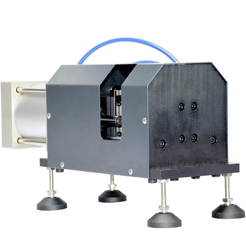 High-Precision Pneumatic Cable Cutting Machine With Wear-Resistant Blade For Large Square Wire And Cable Up To 50 Sq Mm side angle view.