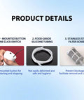 Product details of Food Grade USB Electric Auto Siphon Pump, featuring button switch, silicone tubing, and stainless steel filter screen.