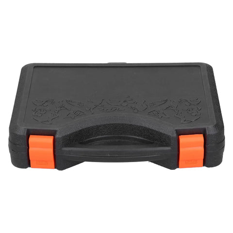 Closed portable case for DIY Ready Hardware Toolbox Kit with Durable Alloy Steel Tools, compact design for easy carry.
