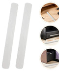 Bottom Mount Drawer Glides With Ball Bearing Construction 8 Pack White Plastic Quiet Soft Close Drawer Slides installation view.