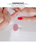 Portable Nail Care Kit With 80 150 240 Grit Sandpaper Discs For Dead Skin Removal, Foot File Sanding Sheets, Grab And Go Travel Friendly Nail And Foot Grooming Set For Home Or On The Go, shown on nail file