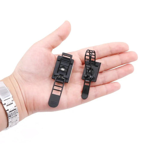 Adjustable Nylon Cable Ties Set With Self Adhesive Pads, 50 Pack In Two Sizes For Easy Wire Management, Zipper Design Cord Clamps For Quick Add Or Remove Cables, Reusable And Durable Black