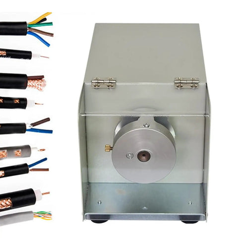 2 In 1 Wire Twisting And Stripping Tool With Hand Crank, Pro DIY Cable Wire Twister for 1.2-4.2mm outer diameter shown with cables