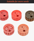 Different colored nozzles for Garden Roller Seeder Manual Planter With Equidistant Spacing And 9 Nozzles Walk Behind Row Crop Planter