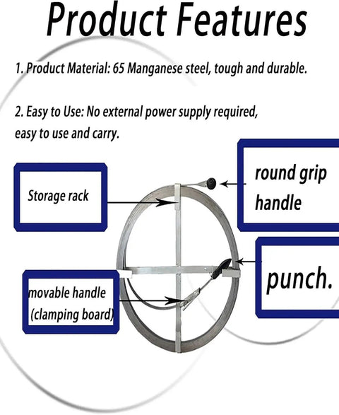 Kick Stubborn Clogs To The Curb With Heavy Duty Manual Steel Drain Cleaner Strip features round grip handle and storage rack.