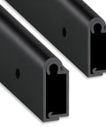 Heavy Duty Aluminum RV Table Wall Mount Bracket For Camper Slide Out Support Trim with black finish and profile details.