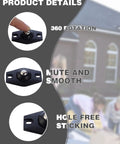 Self Adhesive Mini Casters showing 360-degree rotation and hole-free sticking for heavy boxes and kitchen appliances mobility.