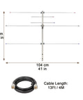 Go To Dual Band Yagi Antenna For Ham Radio VHF UHF 136 174 MHz And 400 470 MHz High Gain 7 And 10.5 dBi with 32 Ft Cable shown