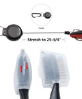 Tiger Pack Of 2 Golf Club Brush Groove Cleaner with retractable zip line, carabiner, and protective brush caps shown.