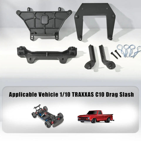 Nylon Beefed Up Shock Tower Front And Rear Body Mounts for Traxxas Slash C10 with installation accessories