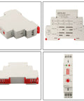 Pro Grade Adjustable Time Relay For Automation Panels With Delay From 0.1 Seconds To 10 Days Dual 230 Volt AC And 24 Volt DC Input 10 Amp Output LED Indicator Din Rail Mount Ready For Control Panels, front view