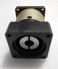 Shop Ready Planetary Gear Reducer Speed Controller For Cnc Machinery And Industrial Robots With Tough As Nails Durability And Slick Power Transmission Plf160 100 S1, front view showing black and gold color, compact design.