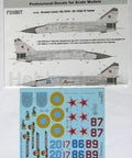 Dope Ukrainian Foxbats MIG 25PDS decal set Foxbot 48 035 with weathered finish for 1/48 scale model aircraft