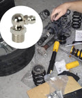 Super Cool Alasum Hydraulic Grease Fittings Assortment Kit Featuring 260 Pieces Of Gallvanized Iron Nipples With Straight 45 And 90 Degree Angles Perfect For Bearings And Mechanical Assemblies To Keep Your Gear Running Smooth As Butter Today. galvanized iron 45-degree grease fitting on car suspension parts