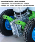 Ergonomically designed S-shaped support arm of Heavy Duty Electric Stair Climbing Hand Truck With 850W Brushless Motor And 200Kg Load Capacity.