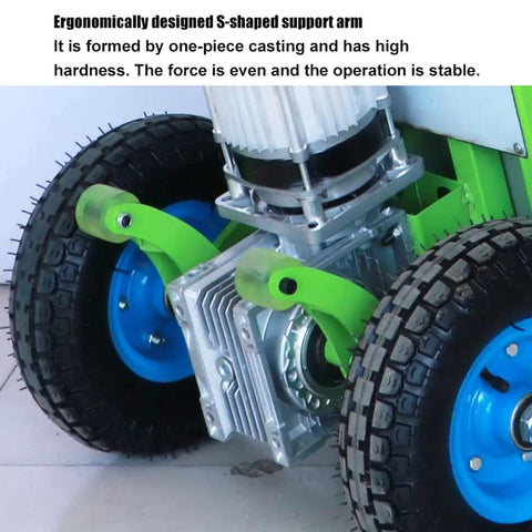 Ergonomically designed S-shaped support arm of Heavy Duty Electric Stair Climbing Hand Truck With 850W Brushless Motor And 200Kg Load Capacity.