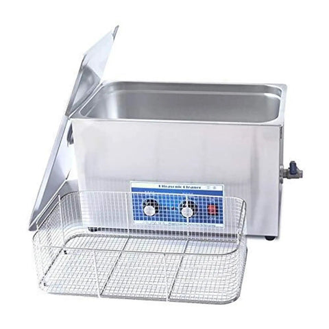 Super Power Industrial Grade Ultrasonic Cleaner With Digital Timer And Heating, 2L stainless steel tank and detachable wire basket.