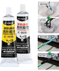 Liquid Electrical Tape For Wires And Cables 2 Pack 50ml Each Black Waterproof Dielectric Sealant For Marine And Home Electrical Equipment Easy To Apply Insulation And Sealing To Protect Wiring And Prevent Leaks with before and after application results visible.