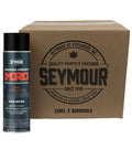 Heavy Duty Gloss Black Spray Paint For Metal And Wood 16 Oz Aerosol Pack Of 6 High Solids Enamel on box and can