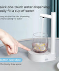 Desktop Water Dispenser For 5 Gallon Bottles Portable Small Electric Water Pump pouring water into glass on countertop